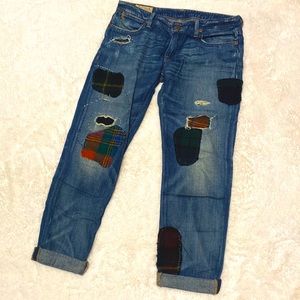 Polo by Ralph Lauren patchwork boyfriend jeans